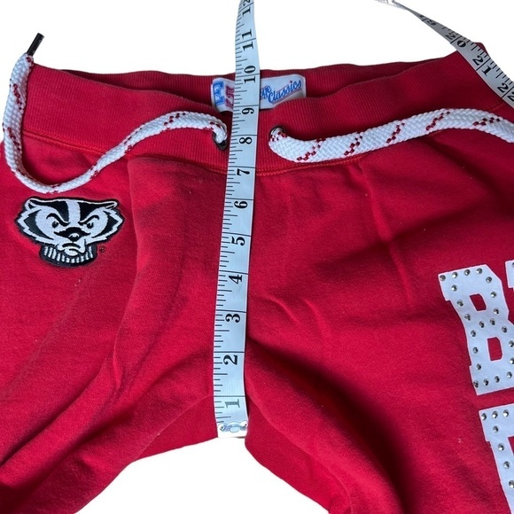 Wisconsin WI Badgers UWM Red Sweatpants Women’s SZ S Bucky Bling College Classic - Picture 7 of 9
